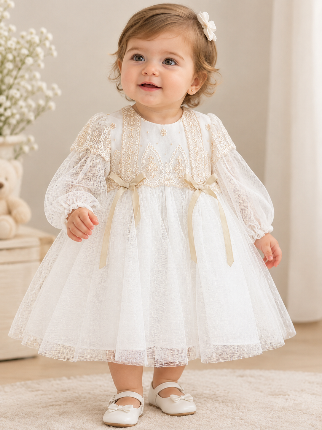 Vestido de Bebé em Tule e Renda Amaya